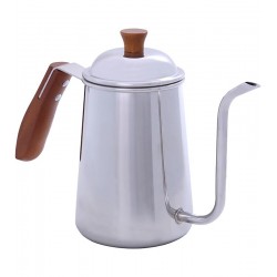 Bule Bico Fino 700ML Inox Cabo Madeira Mimo Style